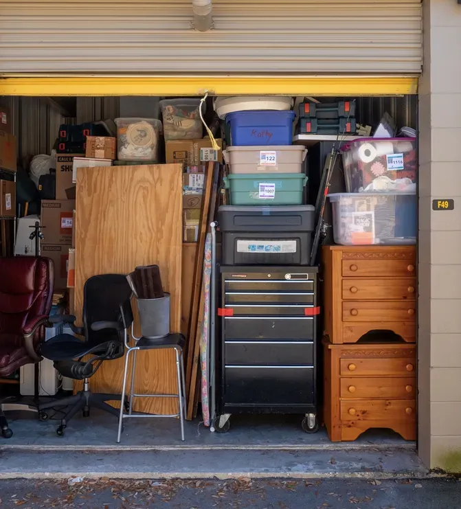 Cluttered Storage Unit Cleanout Service in Chesapeake VA
